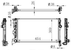 RADYATOR BRAZİNG AT 653X369X26 VOLVO XC90 II 2014 65623-ORIS-31338288-32224828