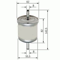 YAKIT FİLTRESİ CLIO-ESPACE-KANGOO-LAGUNA-MEGANE-TWINGO-TRAFIC-PARTNER- BERLINGO-EXPERT-206-306-307-407-VIVARO-C5-PSA 1567.C6-1567.A5-7700845961-16400JD51A