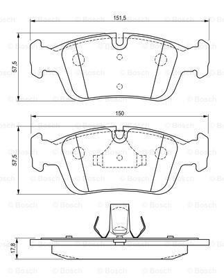 ÖN BALATA BMW 3 SERİ E36-E46 316İ-318İ-320İ-323İ-325İ-BMW Z3 SERİSİ E36 0986TB2208-BOSCH 0986494015-34111160532-34111161446-WVA21643