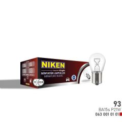 NIKEN 93 AMPUL DÜZ BA15s P21W 12V 10LU-NIKEN