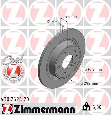 ARKA FREN AYNASI 16 INÇ ASTRA J 09 ZAFIRA C 11 CRUZE 09 268.5x12x5DL DOLU 569075-ZIMMERMANN 430.2624.20-95527033-13502137-13502138-569071