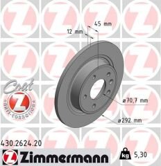 ARKA FREN AYNASI 16 INÇ ASTRA J 09 ZAFIRA C 11 CRUZE 09 268.5x12x5DL DOLU 569075-ZIMMERMANN 430.2624.20-95527033-13502137-13502138-569071