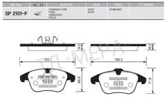ON FREN BALATASI EVOQUE 12-18 FREELANDER 2 06-14 / MONDEO IV 07 / S MAX GALAXY 07 VOLVO S60 II 1.5 T3 15 18 S80 II 2.0 08 12 V60 I 11 15 V70 III 09 15 XC70 II 09 12-SANGSIN SP2101-F-LR004936-LR134692-LR027309