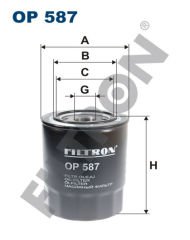 YAĞ FİLTRESİ H100 93-00 H1 97-00 STAREX 97 2.5D-2.5TD-FILTRON OP587-2630042000-2630042010-2630042020