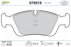 ÖN BALATA BMW E36 316-318-320-323-325-328- 92-00 E46 01-05 Z3 95-03 Z4 03 x-VALEO 670018-34111160532-34111161446-WVA21643