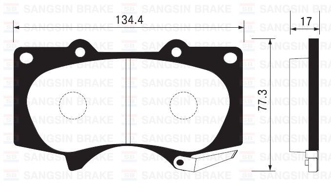 ÖN BALATA LAND CRUISER J12 3.0D-4.0 03 GDB3364-SANGSIN SP2033-0446560270-0446535290-WVA24024