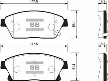 ÖN FREN BALATASI ASTRA J 10 MOKKA 13 ZAFIRA C 11 CRUZE 09 TRAX 11 16 İNÇ 300mm-SANGSIN SP1480-1605178-1605135-13412810-1680880380