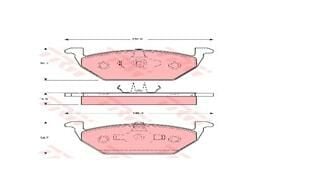 GDB1357 ÖN BALATA GOLF IV BORA 97-6.05 POLO 99 OCTAVIA 97 LEON TOLEDO 99-06 IBIZA 02 AUDI-TRW GDB1984-1J0698151A-1J0698151B-6R0698151A
