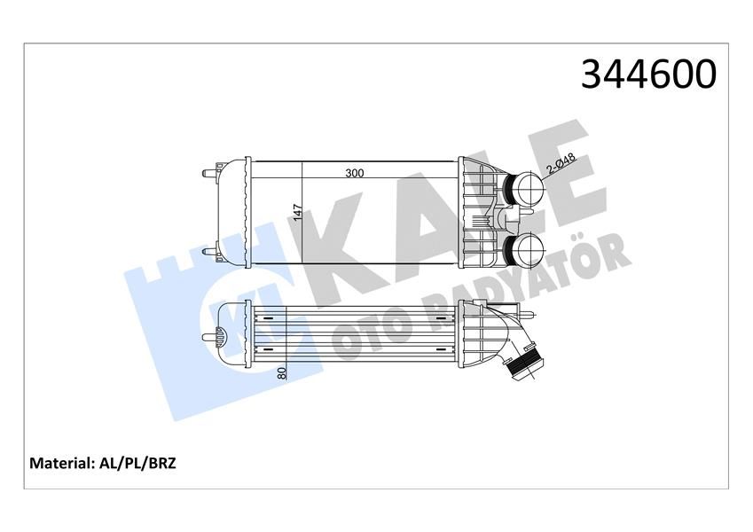 TURBO RADYATÖRÜ INTERCOOL 301 207 208 2008 DS3 C-ELYSEE S3 III C3 IV C4 CACTUS DV6DTED DV6C 12-KALE-9803900780-0384.N8-0384.N7
