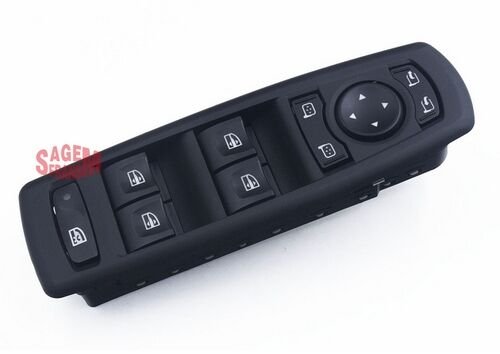 CAM AÇMA DÜĞMESİ DÖRTLÜ MERKEZİ KİLİT AYNA AYAR ÖN SOL MEGANE III - FLUENCE TEK SOKET-SAGEM-809610006R