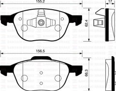 ÖN BALATA FOCUS 2004 2018 CMAX 2007 2019 KUGA 10-14 VOLVO V40 2019 S40 04-12 V50 04-12 C70 2006-2013 C30 2006-2012 MAZDA 3 2008-2014 MAZDA 5 2010-SANGSIN SP1260-3M512K021AB-30742030-BPYK3323Z