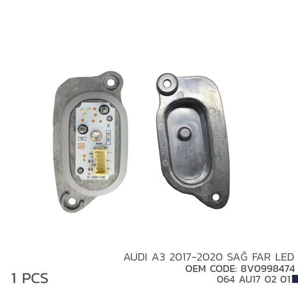 AUDI A3 2017-2020 SAĞ FAR LED MODÜL 8V0998474-NIKEN 064AU170201-8V0998474