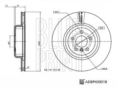 FREN DISKI ARKA BMW G20 G30 G22 G32 G11 G12 G15 G16 G01 G01 G02 G05 G06 G07 Z4 iX I20 YUKSEK KARBO NLU KAPLMALI-BLUEPRINT ADBP430018-34206880079-34216860925-34208853554