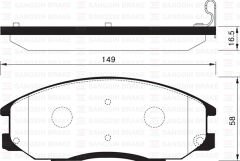 ÖN BALATA STAREX 04 SANTAFE 00-06 GDB3412-GDB3257-GDB3244-SANGSIN SP1157-581013AA30-WVA23569-WVA23571