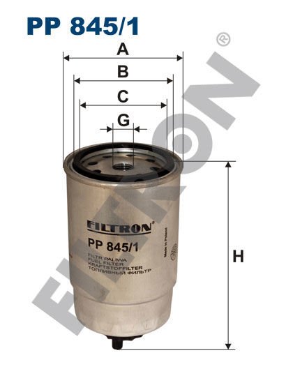 YAKIT FİLTRESİ DUCATO 1.9D-1.9TD-2.4D-2.4TD-2.5D 82-02 - PUNTO 1.7D-1.7TD 94-00 - TRANSIT 2.4D-FILTRON PP845.1-1909142-4753103-9941058-1906.C6