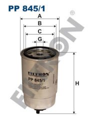 YAKIT FİLTRESİ DUCATO 1.9D-1.9TD-2.4D-2.4TD-2.5D 82-02 - PUNTO 1.7D-1.7TD 94-00 - TRANSIT 2.4D-FILTRON PP845.1-1909142-4753103-9941058-1906.C6