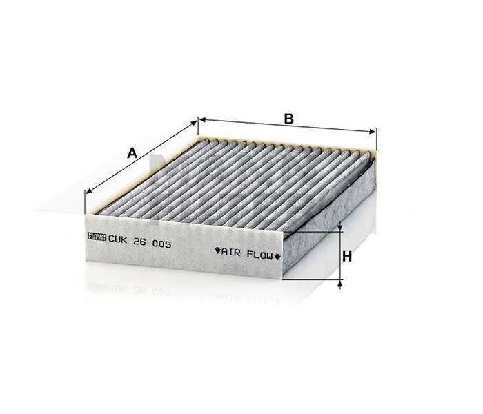 POLEN FİLTRESİ RENAULT MEGANE III 08 SCENIC III 08 FLUENCE 09 KARBONLU-MANN CUK26005-272778970R