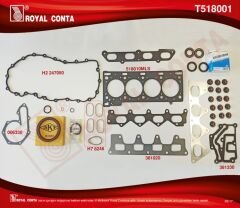 MOTOR TAKIM CONTA SKC Lİ LGN II 2.0 16V F4R SKT KEÇELİ VE SUBAP LASTİKLİ-ROYAL T518001