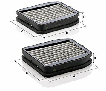 KABIN FILTRE TAKIMI MERCEDES E-CLASS W211 02 08 KARBONLU-MANN CUK18000-2-A2118300818