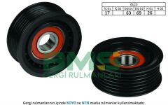 ALTERNATÖR GERGİ RULMANI PASSAT 2.5TDI 98-05 -TOUAREG-A4-A5-A6 3.0 TDI 04-10-BMS 132-059903341A-059903341E-059903341J