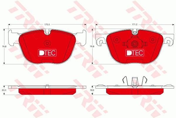 ÖN BALATA DTEC BMW X5 E70 . X5 F15. F85 . X6 E71. E72 . X6 F16. F86 2008-2016-TRW GDB1726DTE-4074370-6852253-6779293