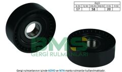 ALTERNATÖR GERGİ RULMANI GOLF5/6-JETTA-PASSAT-SCIROCCO-TIGUAN-A3-LEON 1.4TSI 04-10 BLG-BMY-CAVA-BMS 265-03C145299M