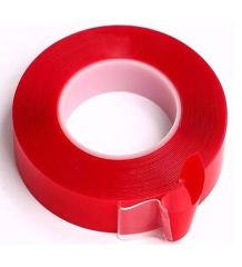 ÇİFT TARAFLI BANT 10mm x 5mt KIRMIZI ŞEFFAF-CEVHERS