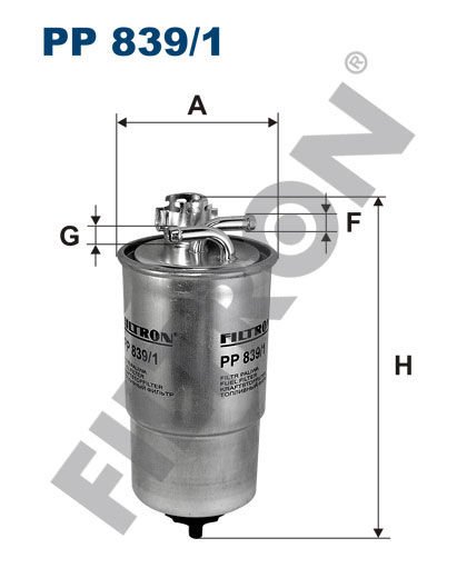 YAKIT FİLTRESİ PUNTO-LEON-TOLEDO II-OCTAVIA-BORA-GOLF IV-PASSAT-LT 28-35-LT 28-46 1.9 TDI-FILTRON PP839.1-1J0127401A-1J0127401B-1J0127399A
