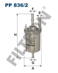 YAKIT FİLTRESİ IBIZA V-LEON-TOLEDO III-OCTAVIA-EOS-GOLF V-JETTA III-PASSAT-POLO-SCIROCCO-TOURAN-FILTRON PP836.2-1K0201051B-1K0201051C-1K0201051K