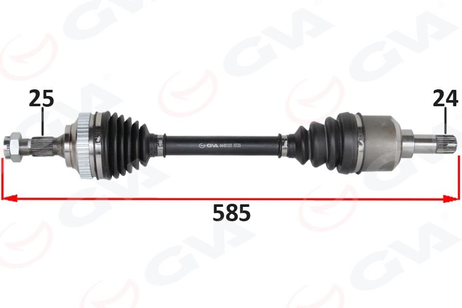 KOMPLE AKS ÖN SOL PSA PARTNER ORTA KASA 1.6 HDI ABSLI 03-08-GVA 4445125-3272.FG-9642426680