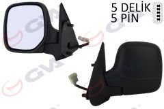 DIŞ DİKİZ AYNASI SOL BERLINGO-PARTNER 97 ELEKTRİKLİ ISITMALI KONVEKS 5 FİŞ VM-118EHL-GVA-8148.PL-8148.NZ-8153.HN