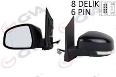 DIŞ DİKİZ AYNASI SOL FOCUS II 08 11 ELEKTRİKLİ ISITMALI SİNYALLİ ASFERİK 6 FİŞ VM-6304EHAL KAPAKLI-GVA-8M5117683AF
