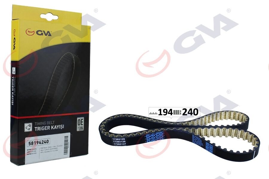 TRİGER KAYIŞI 194x240 FIAT BRAVA LINEA 1.6D MULTIJET 08 ALFA MITO 1.6JTDM 08-GVA 58194240-55200072-55200072