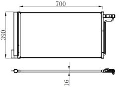 KLİMA KONDENSERİ FOCUS III 1.6 1.6Tİ 2.0TDCİ 11 CMAX 1.6Tİ 2010 700X368X16 OTO.-MEK.-ORIS-AV6119710AC-AV6119710AB-1684204