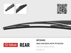 SİLECEK SÜPÜRGESİ ARKA PLASTİK TİP 300MM CITROEN C2 09/03 . C3 B618 07/16 . C3 PICASSO 02/09 . C4 11/09 . C5 SW BREAK DE. RE 06/01 04/08 . DS3 11/09 DACIA LODGY 03/12 . SANDERO 2 01-SILBAK