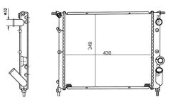 RADYATÖR NORMAL R19 1400cc-1.6 KARBÜRATÖRLÜ 2 SIRA AL PL SİSTEM-ORIS-7702253878-7700784038