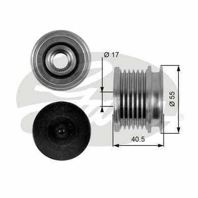 ALTERNATOR KASNAGI MERCEDES W203 W210 W220 W639 B901 B906-GATES OAP7057-A6111550715