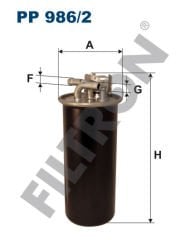 YAKIT FİLTRESİ AUDI A6 2.7 TDİ-3.0TDİ 04-11 ASB-BMK-FILTRON PP986.2-4F0127435-4F0127435A