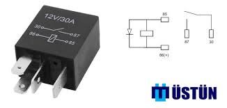 MİKRO ROLE 12V 4P 40 AMPER-USTUN RL340