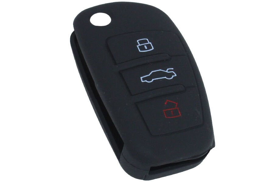 KONTAK ANAHTAR KUMANDA KORUYUCU KILIF SİLİKON 3 TUŞ SİYAH AUDI A3-AFT HMA011-S-HMA011-S