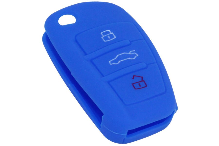 KONTAK ANAHTAR KUMANDA KORUYUCU KILIF SİLİKON 3 TUŞ MAVİ AUDI A3-AFT HMA011-M-HMA011-M