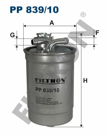 YAKIT FİLTRESİ AUDI A4 CABRIOLET 8E/8H. B6 B7 2.0 TDI 140HP 11/04-09/08-FILTRON PP839.10-8E0127401-8E0127435A