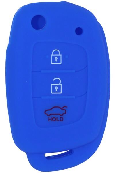 KONTAK ANAHTAR KUMANDA KORUYUCU KILIF SİLİKON 3 TUŞ MAVİ HYUNDAI I20-I30-AFT HMA071-M-HMA071-M