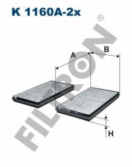 POLEN FİLTRESİ BMW 5 KARBONLU-FILTRON K1160A-2X-64316913506-64316935823-64319171858
