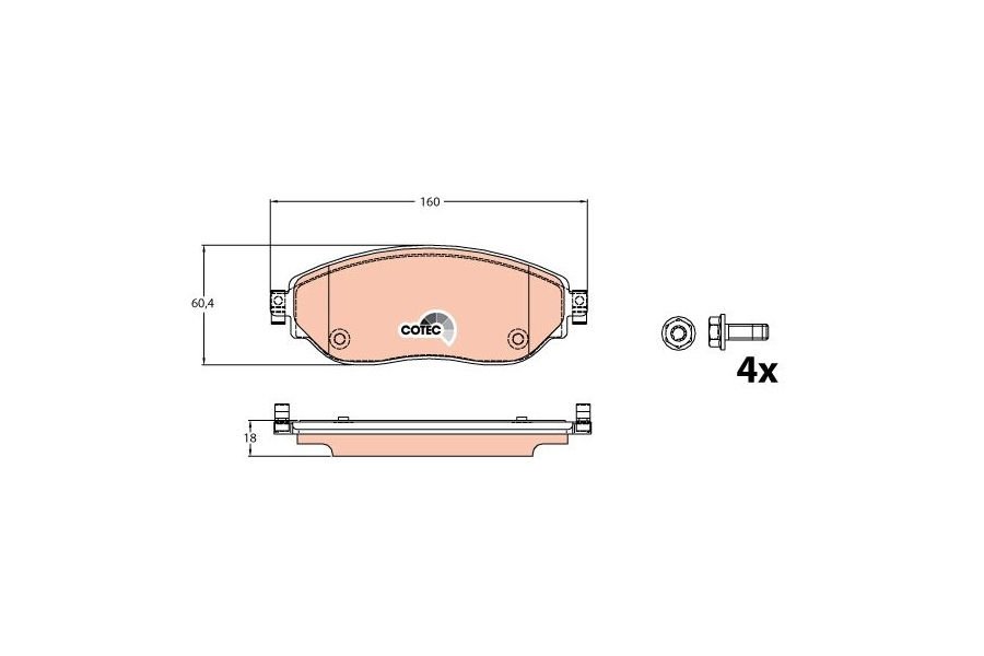 ÖN FREN BALATA RENAULT TRAFIC III 15 OPEL VIVARO B 15-TRW GDB2096-410608638R-410601073R-4423332