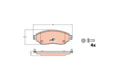 ÖN FREN BALATA RENAULT TRAFIC III 15 OPEL VIVARO B 15-TRW GDB2096-410608638R-410601073R-4423332