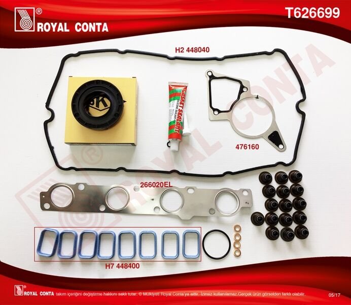 ÜST TAKIM CONTA SKT KEÇE REINZ SUBAP LAS SKC SİZ BOXER-JUMPER 2.2 HDİ 100/120 P22DTE Euro4-ROYAL T626699