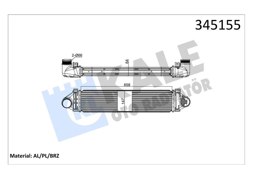 İNTERCOOLER AL/PL/BRZ FOCUS-MONDEO IV S-MAX-DISCOVERY-FREE LANDER 2-EVOQUE-VOLVO C30-S80 II-V40-V70-KALE 345155-31338473