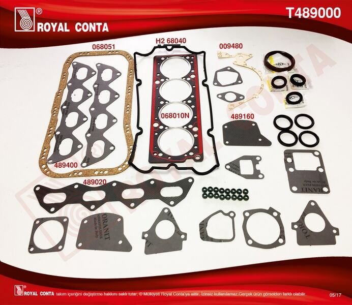 TAKIM CONTA SKC Lİ SUBAP LASTİKLİ TMPR 2000 16V-ROYAL T489000-5893401-5895541