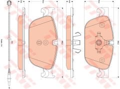 ÖN FREN BALATASI PEUGEOT P407 04 10 P508 10 18 C5 08 14 C6 09 12 DS5 09 15 180mm-TRW GDB1889-4254.73-1610104080-1611839380